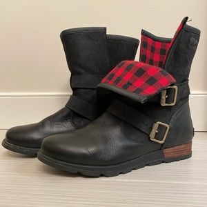 Sorel Major Moto Plaid Boots